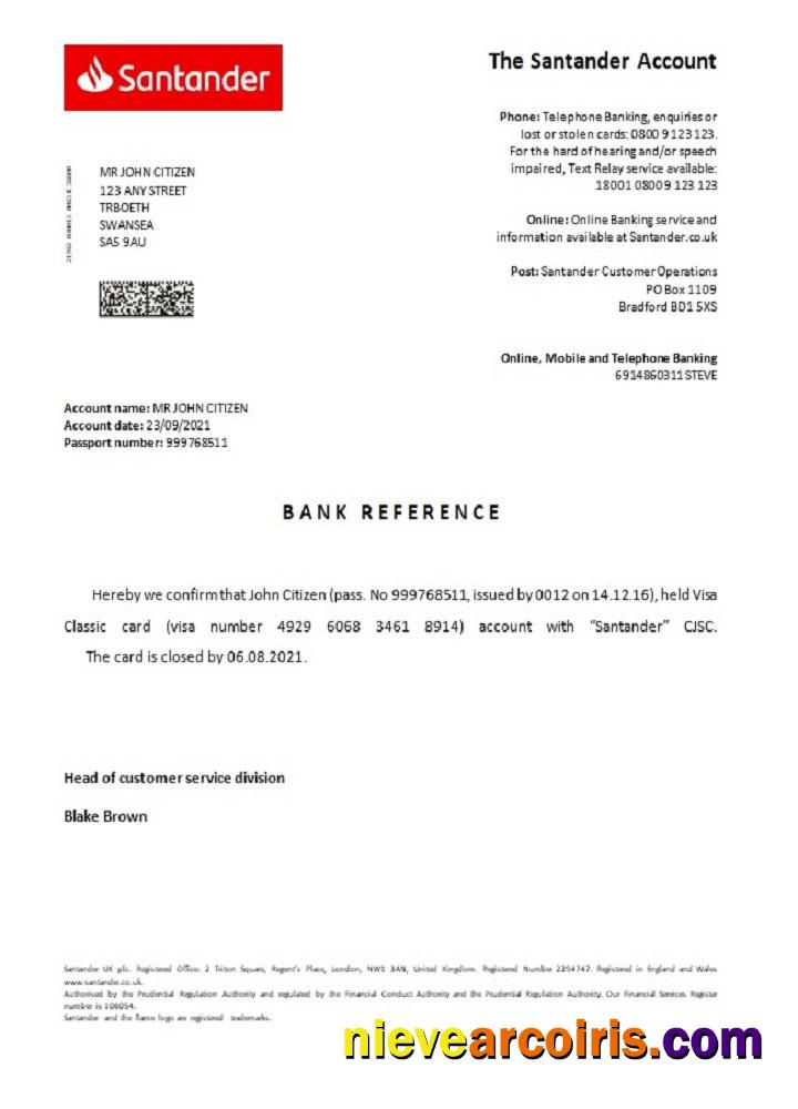 United Kingdom Santander closure reference